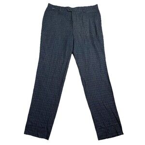 NWOT Versace Classic Men's EU 60 US‎ 44 Black Check Wool Blend Pants Italy Made